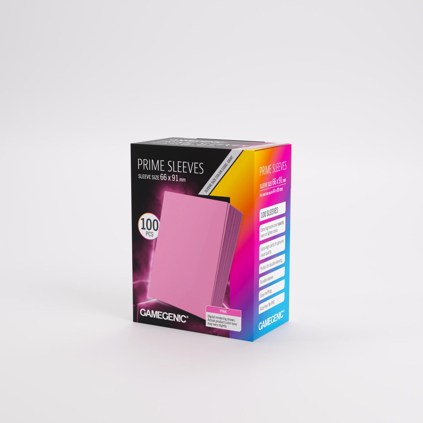 Gamegenic Prime Card Sleeves - Pink (66mm x 91mm) (100 Sleeves Per Pack)