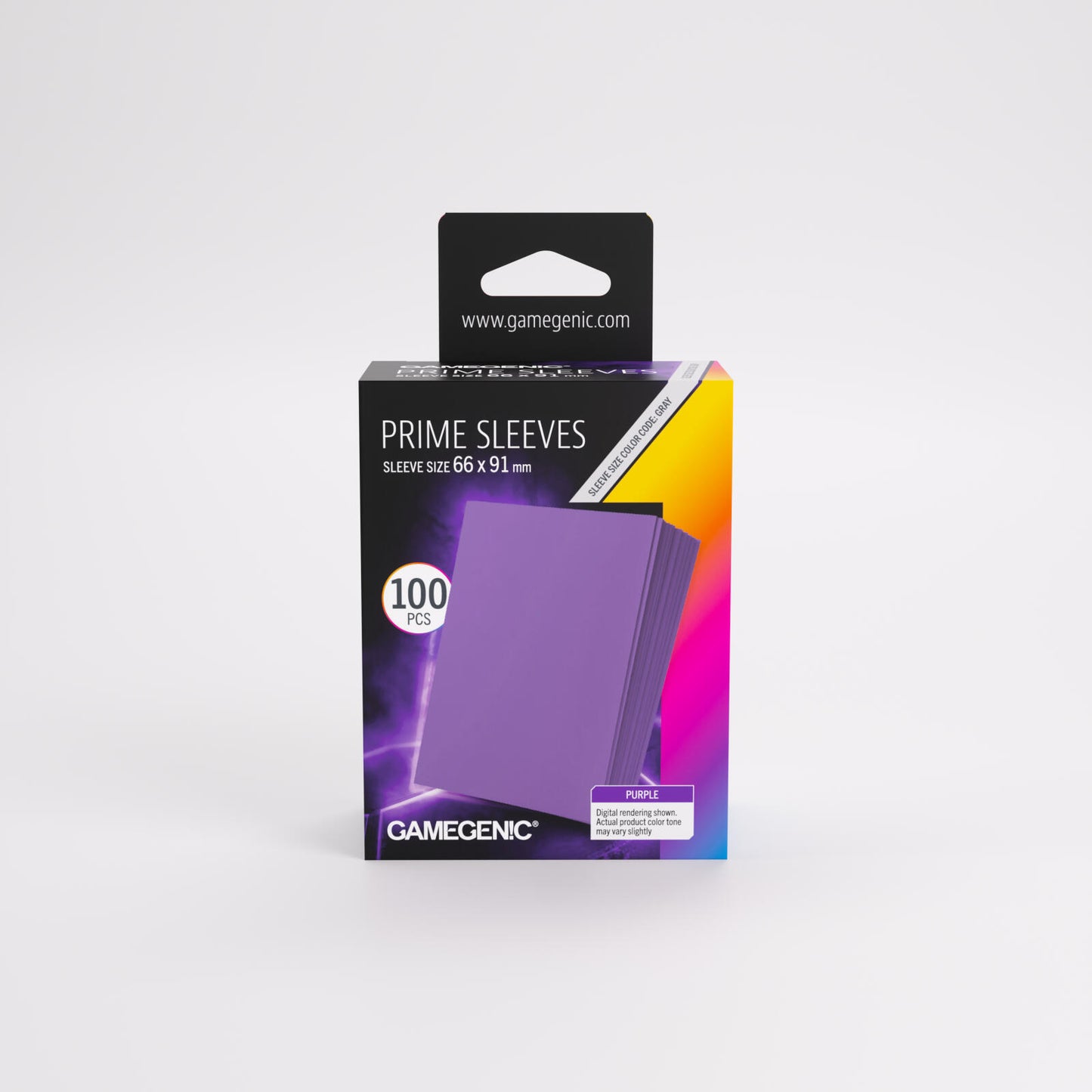 Gamegenic Prime Card Sleeves - Purple (66mm x 91mm) (100 Sleeves Per Pack)