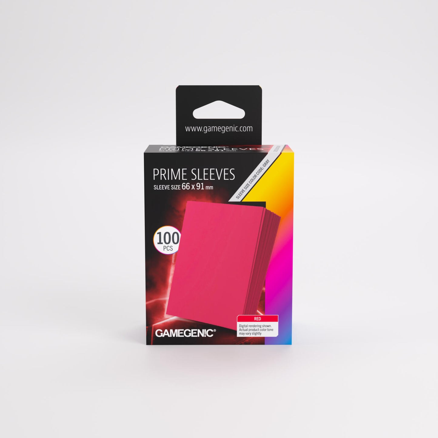 Gamegenic Prime Card Sleeves - Red (66mm x 91mm) (100 Sleeves Per Pack)