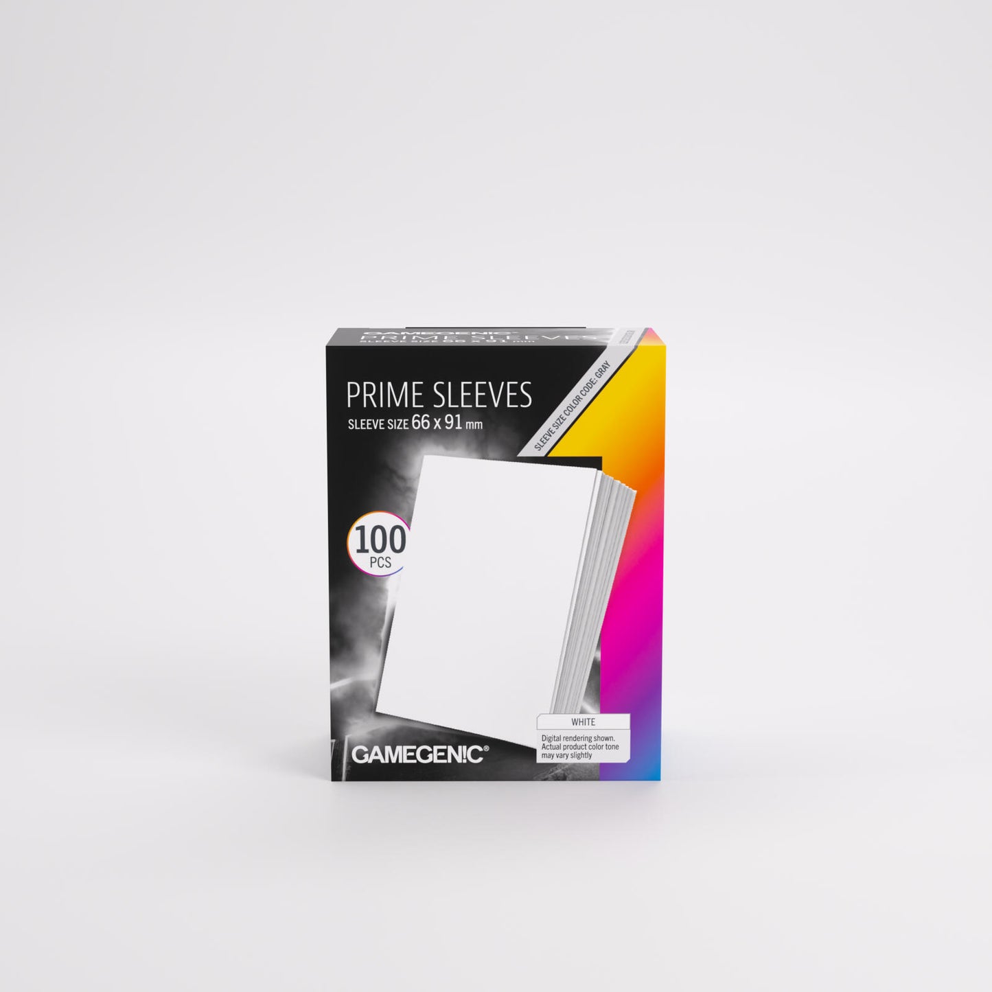 Gamegenic Prime Card Sleeves - White (66mm x 91mm) (100 Sleeves Per Pack)