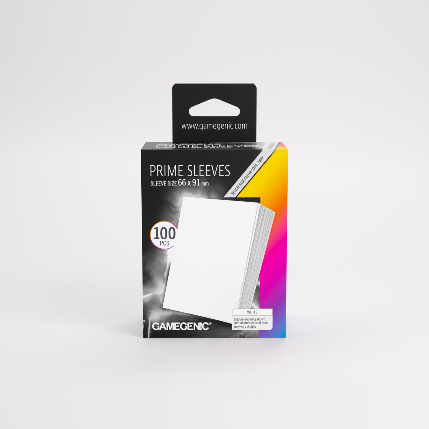 Gamegenic Prime Card Sleeves - White (66mm x 91mm) (100 Sleeves Per Pack)