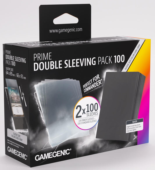Gamegenic Prime Double Sleeving Pack 100 (66mm x 91mm)