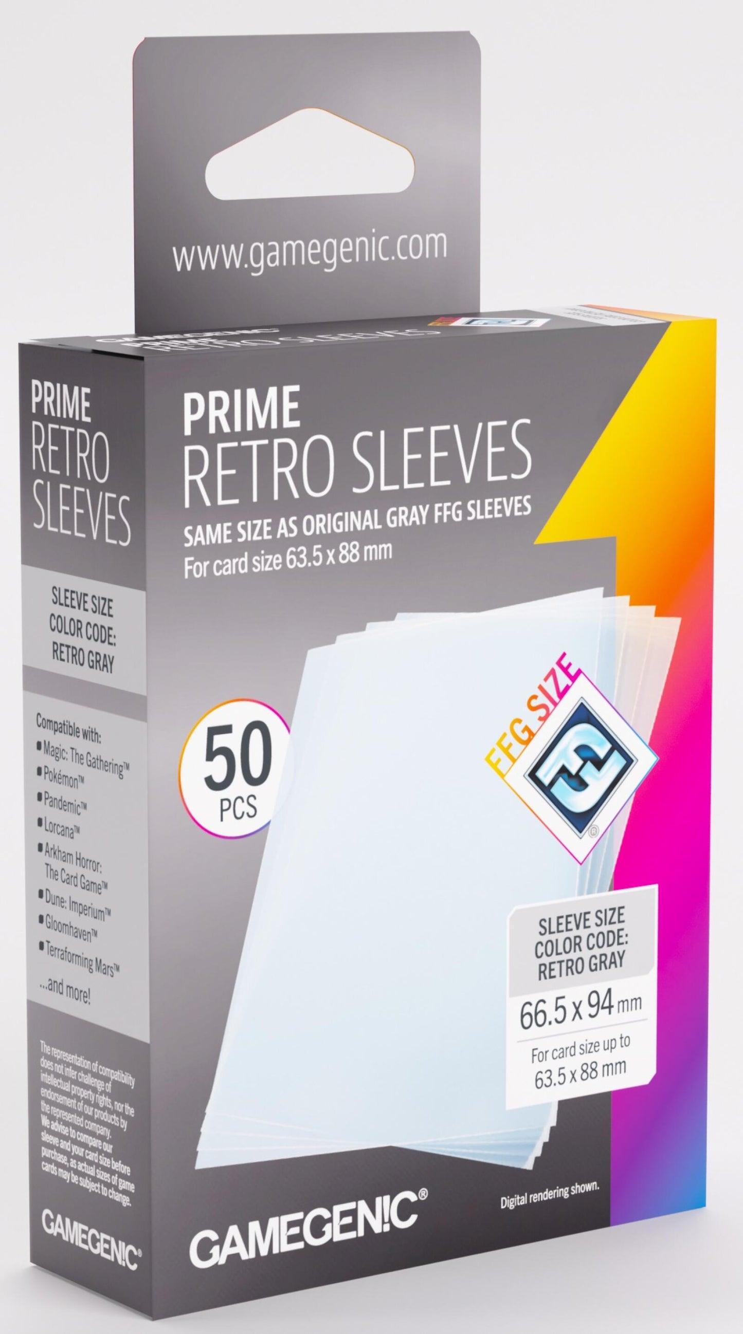 Gamegenic Prime Retro Card Sleeves - (66.5mm x 94mm) (50 Sleeves Per Pack)