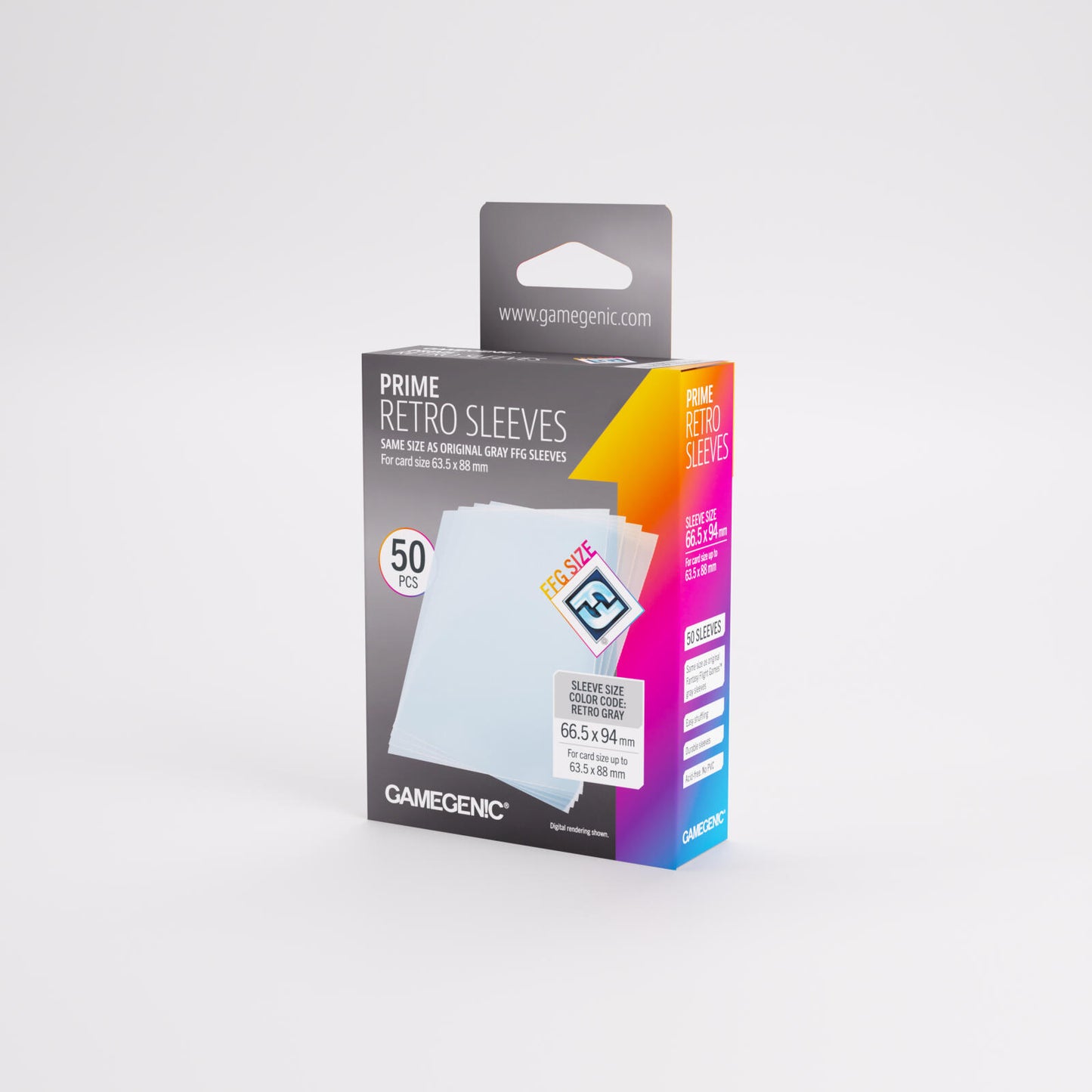 Gamegenic Prime Retro Card Sleeves - (66.5mm x 94mm) (50 Sleeves Per Pack)