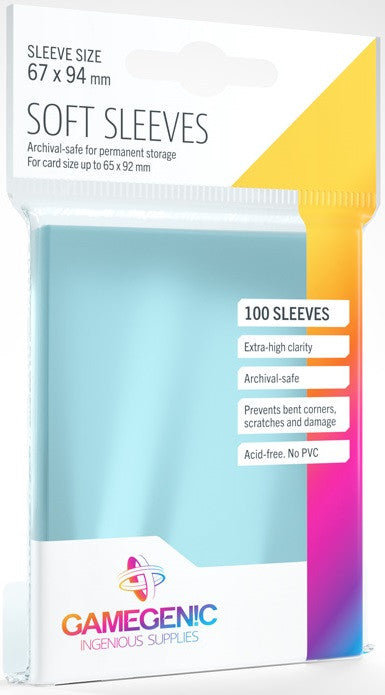 Gamegenic Soft Card Sleeves - Size Code SOFT - (67mm x 94mm) (100 Sleeves Per Pack)