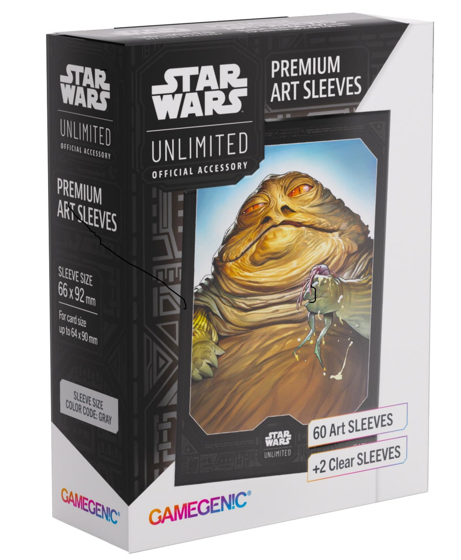 Gamegenic Star Wars Unlimited Premium Art Sleeves - 60 Pochettes + 2 Transparentes Gris