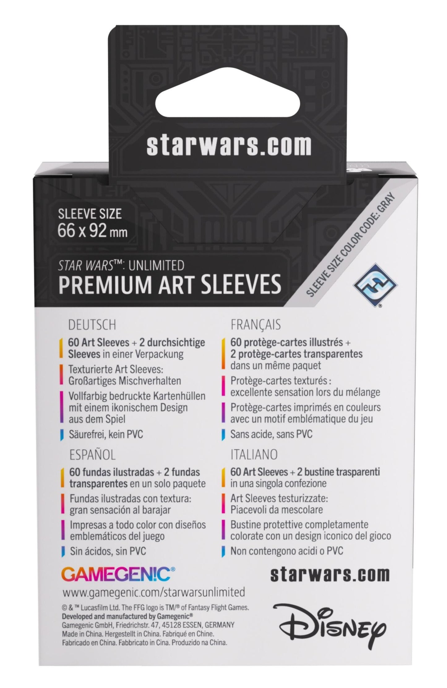 Gamegenic Star Wars Unlimited Premium Art Sleeves - Director Krennic  (66mm x 92mm) (62 Sleeves Per Pack)
