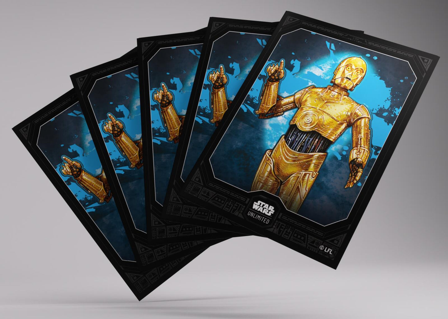 Gamegenic Star Wars Unlimited Premium Art Sleeves -C-3PO (66mm x 92mm) (62 Sleeves Per Pack)