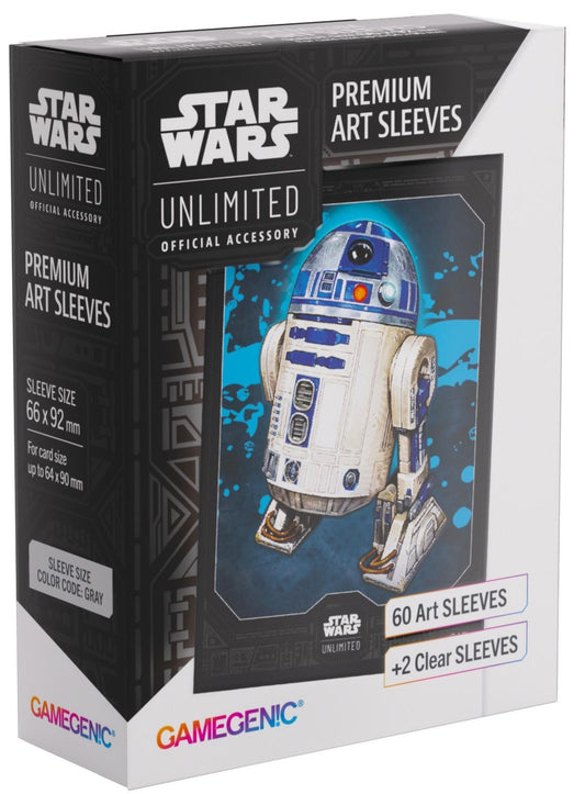 Gamegenic Star Wars Unlimited Premium Art Sleeves - R2-D2 (66mm x 92mm) (62 Sleeves Per Pack)