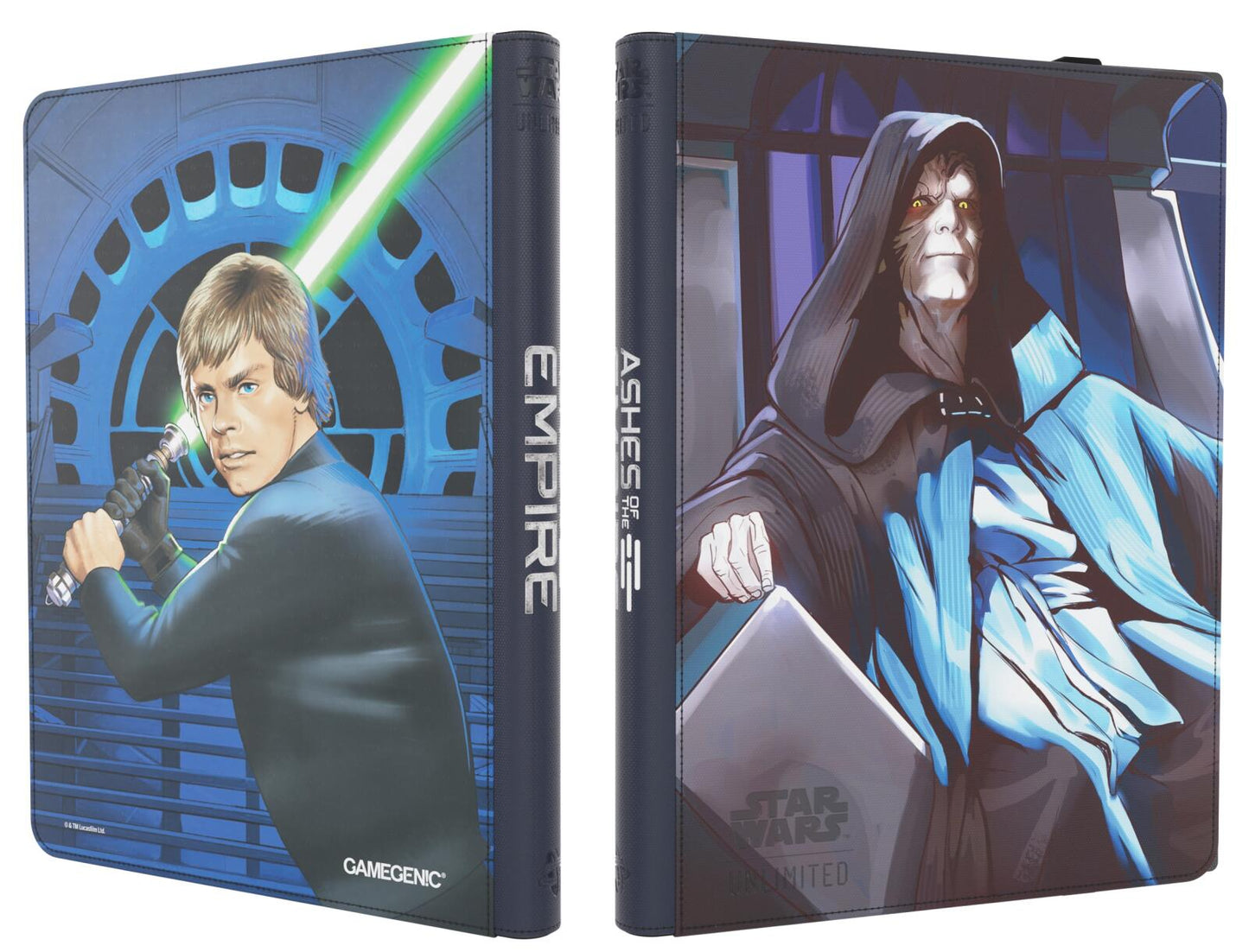 Gamegenic Star Wars Unlimited - Zip Up Album 18 Pocket Jedi Luke Skywalker & Emperor Palpatine