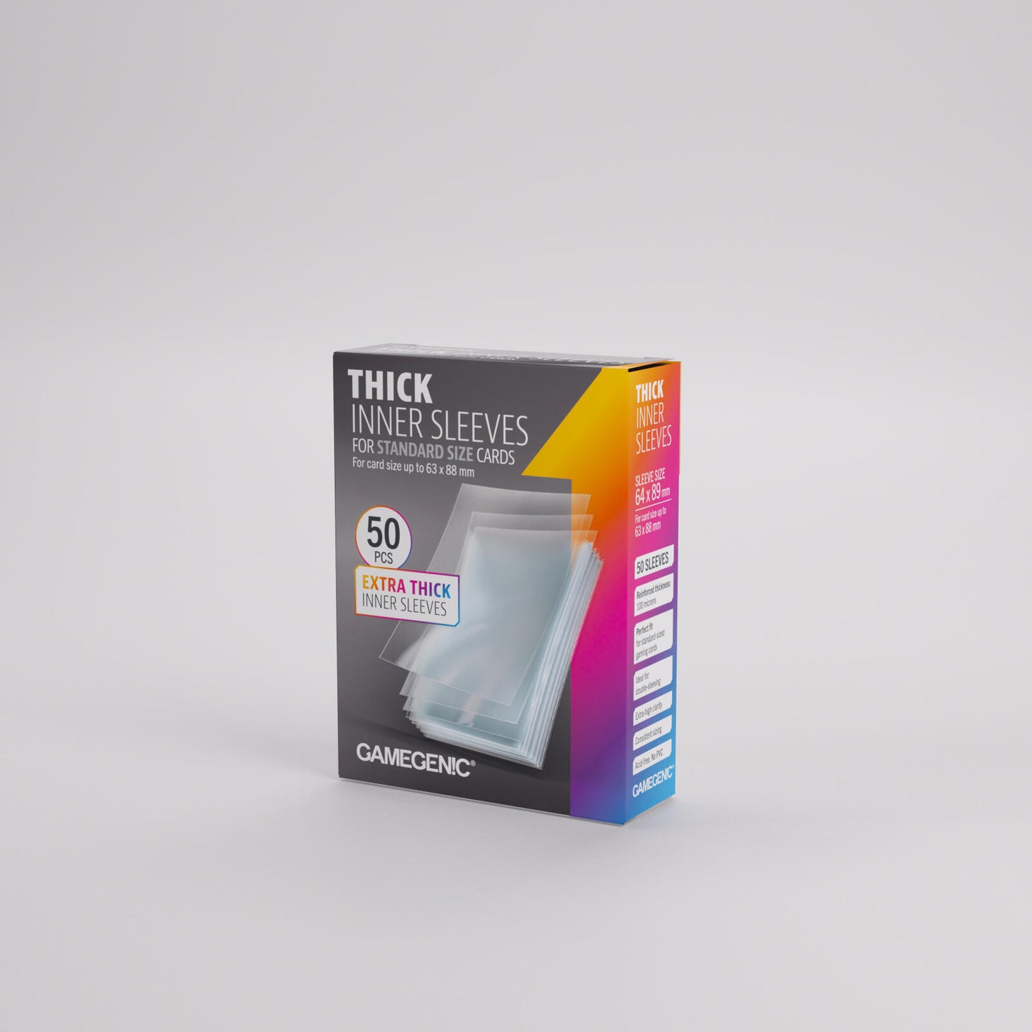 Gamegenic Thick Inner Card Sleeves (64mm x 89mm) (50 Sleeves Per Pack)