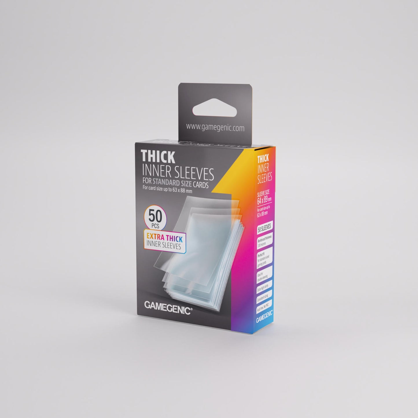 Gamegenic Thick Inner Card Sleeves (64mm x 89mm) (50 Sleeves Per Pack)