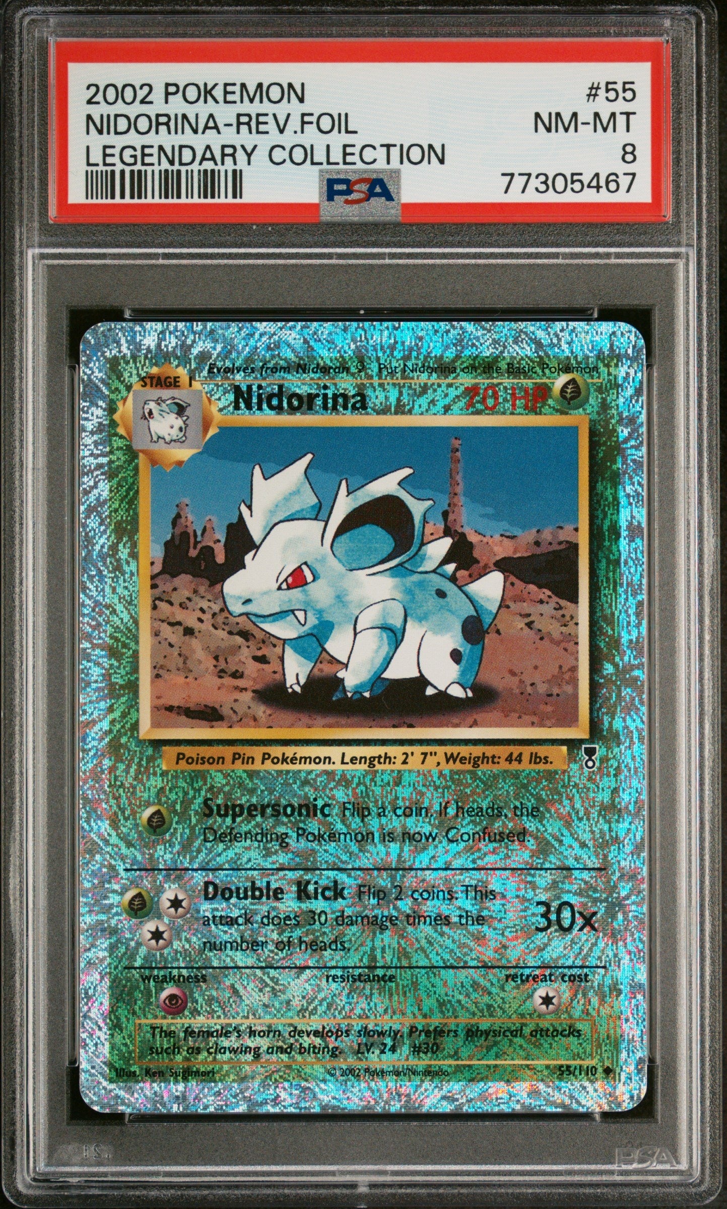 2002 Pokemon Legendary Collection 55 Nidorina - Rev.Foil