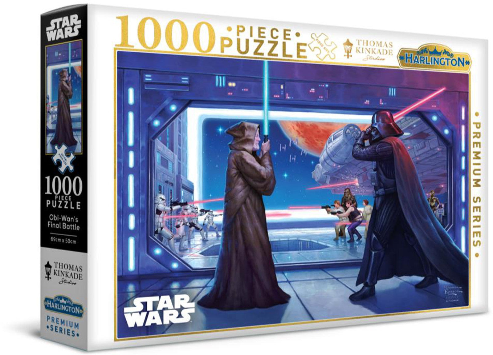 Puzzle Star Wars De Schmidt Spiele - 1000 Piezas De Obi-Wan's Final Battle, Por Thomas Kinkade
