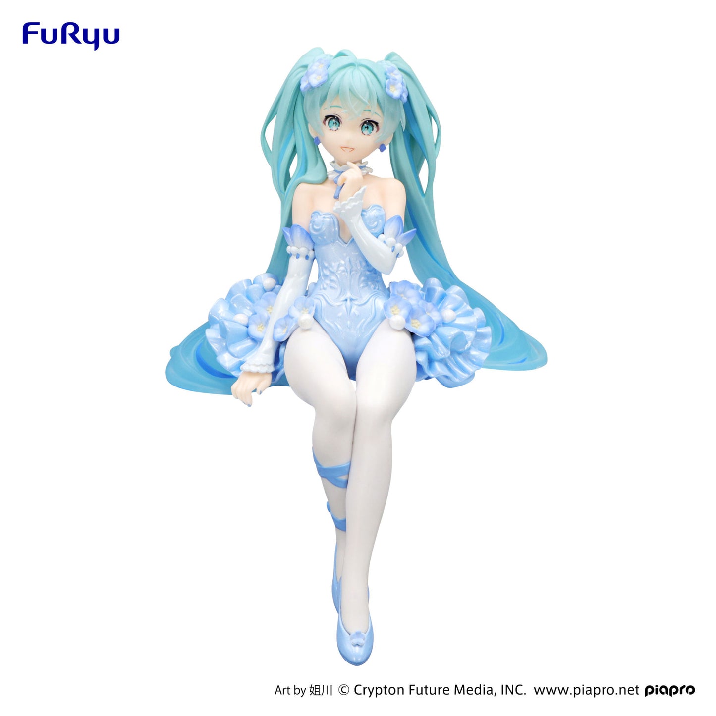 Hatsune Miku Noodle Stopper Figure Flower Fairy Nemophila Pail Blue Color Version