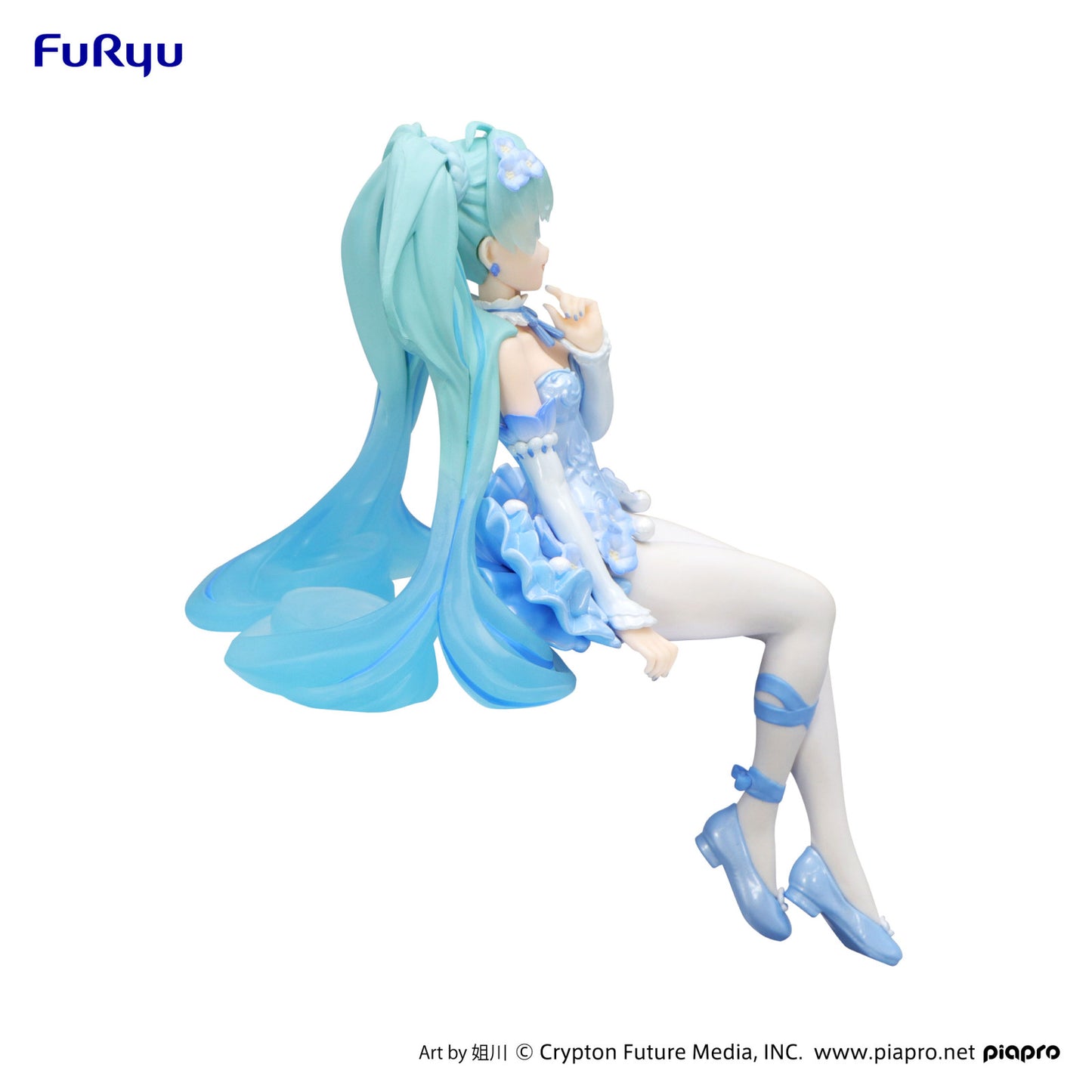 Hatsune Miku Noodle Stopper Figure Flower Fairy Nemophila Pail Blue Color Version