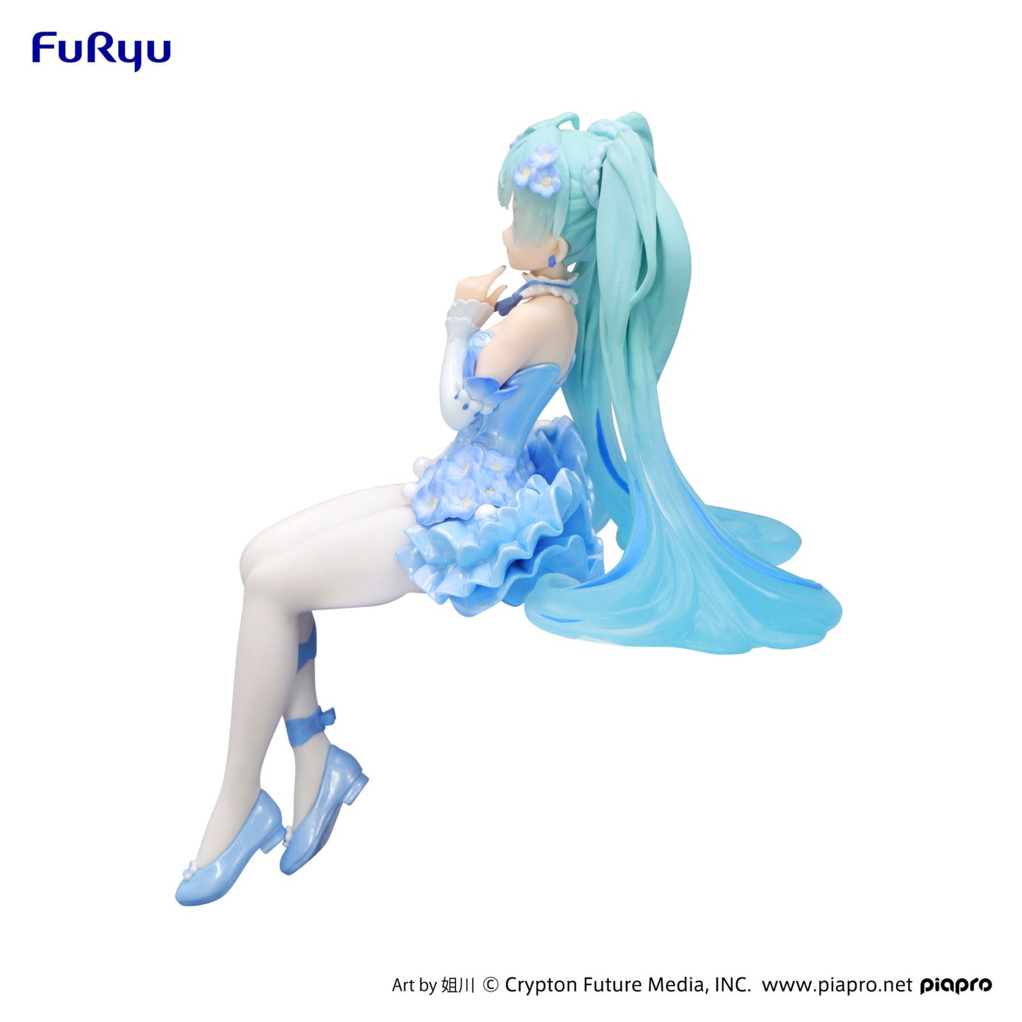 Hatsune Miku Noodle Stopper Figure Flower Fairy Nemophila Pail Blue Color Version