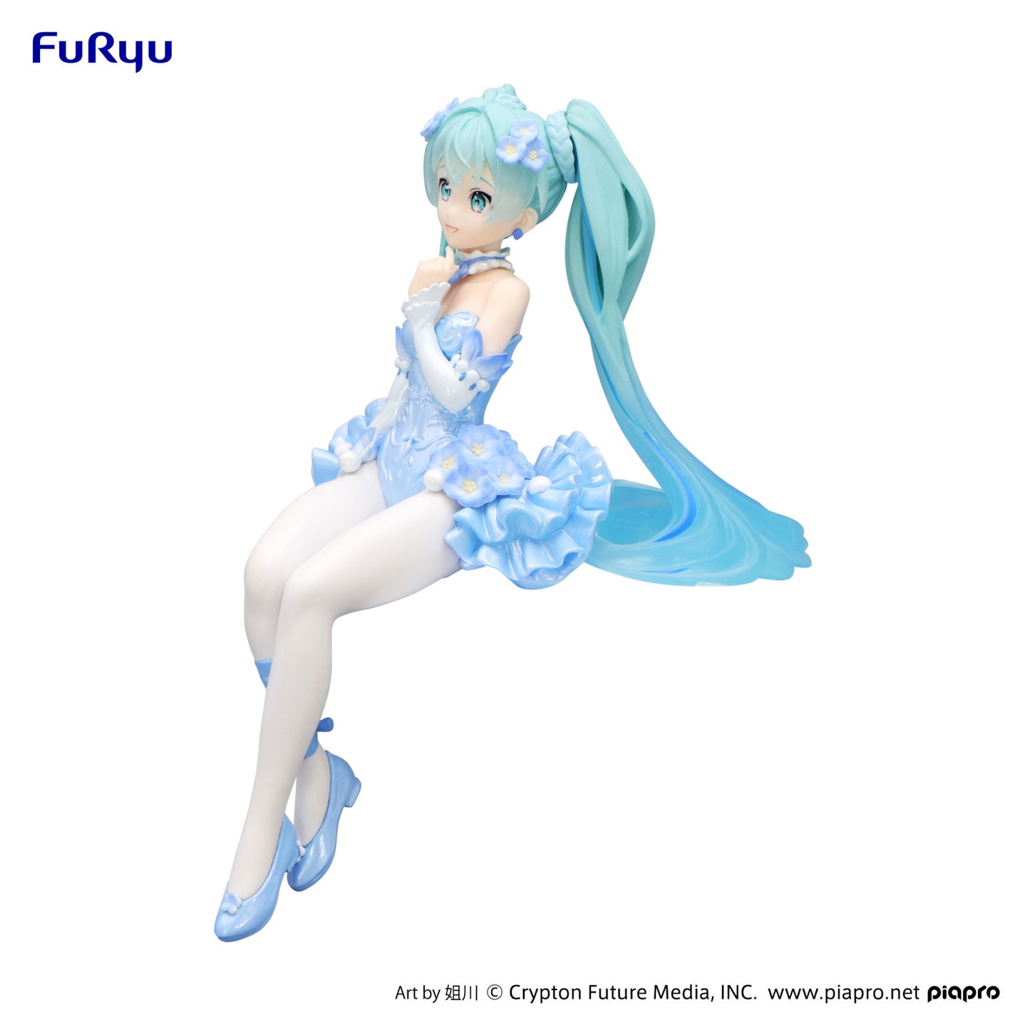 Hatsune Miku Noodle Stopper Figure Flower Fairy Nemophila Pail Blue Color Version