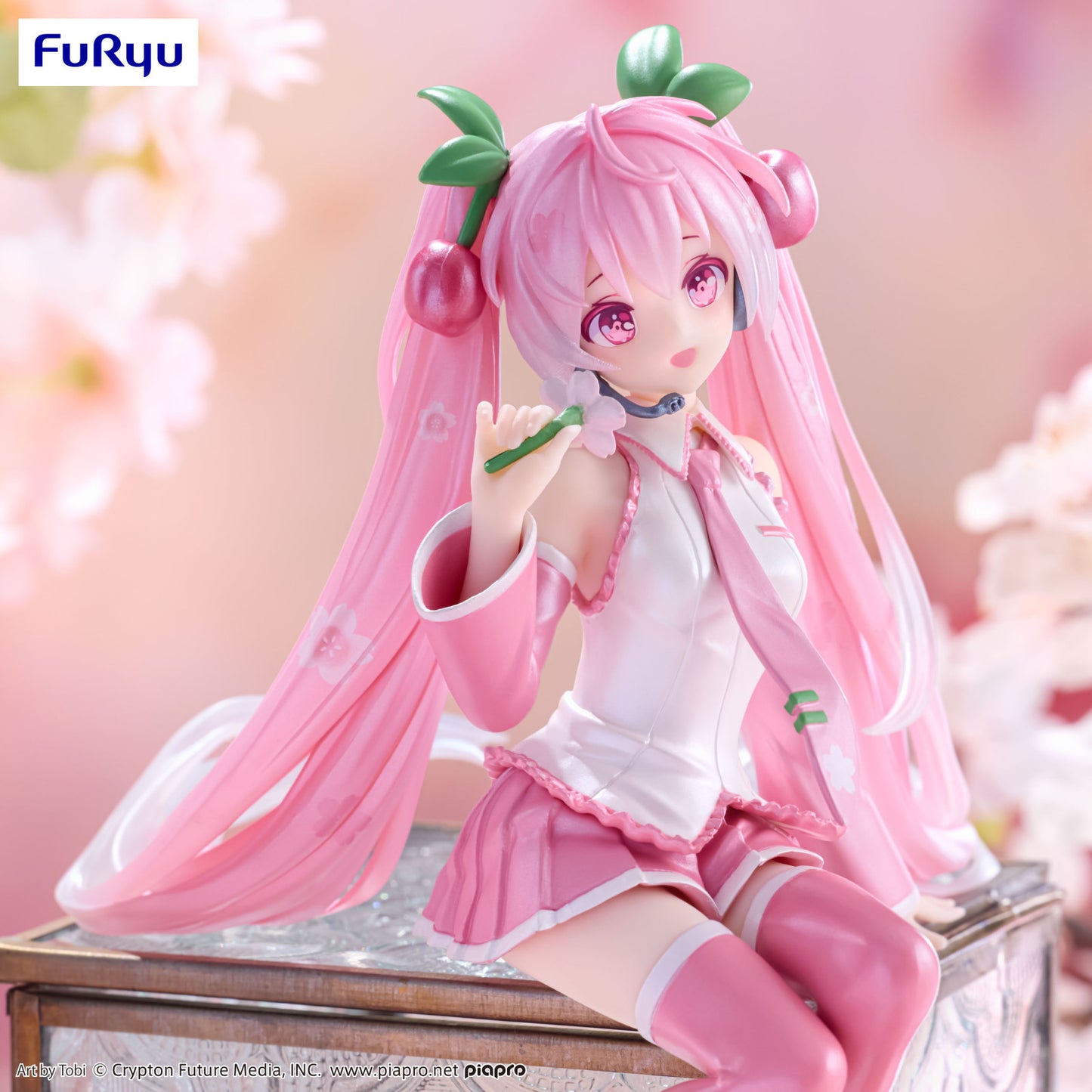 Hatsune Miku Noodle Stopper Figure Sakura Miku 2024 Pearl Color Version