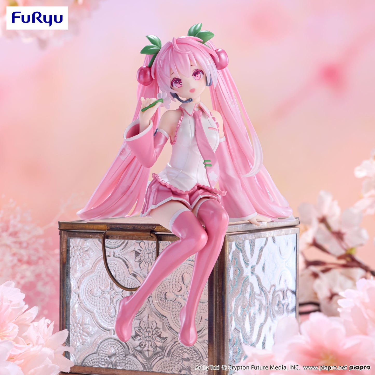 Hatsune Miku Noodle Stopper Figure Sakura Miku 2024 Pearl Color Version