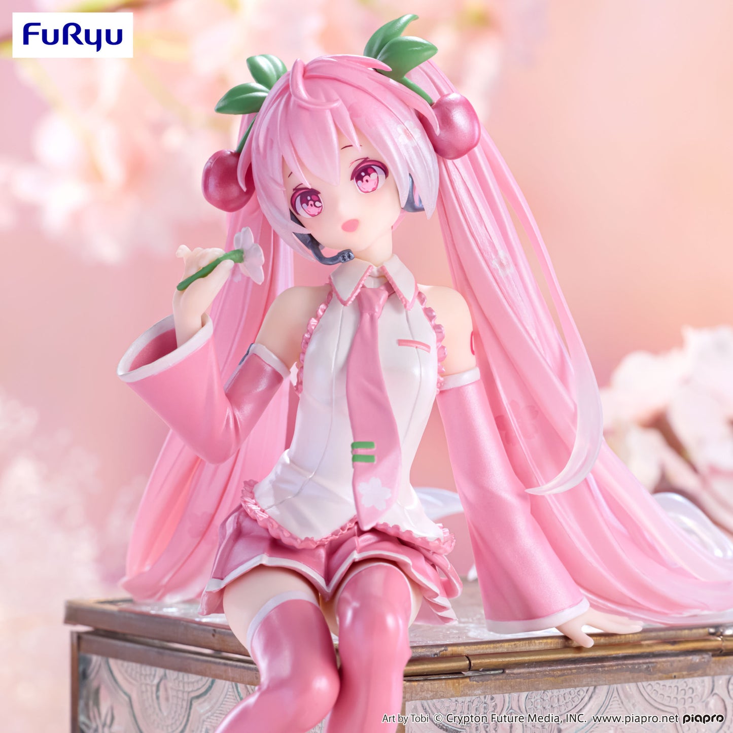 Hatsune Miku Noodle Stopper Figure Sakura Miku 2024 Pearl Color Version