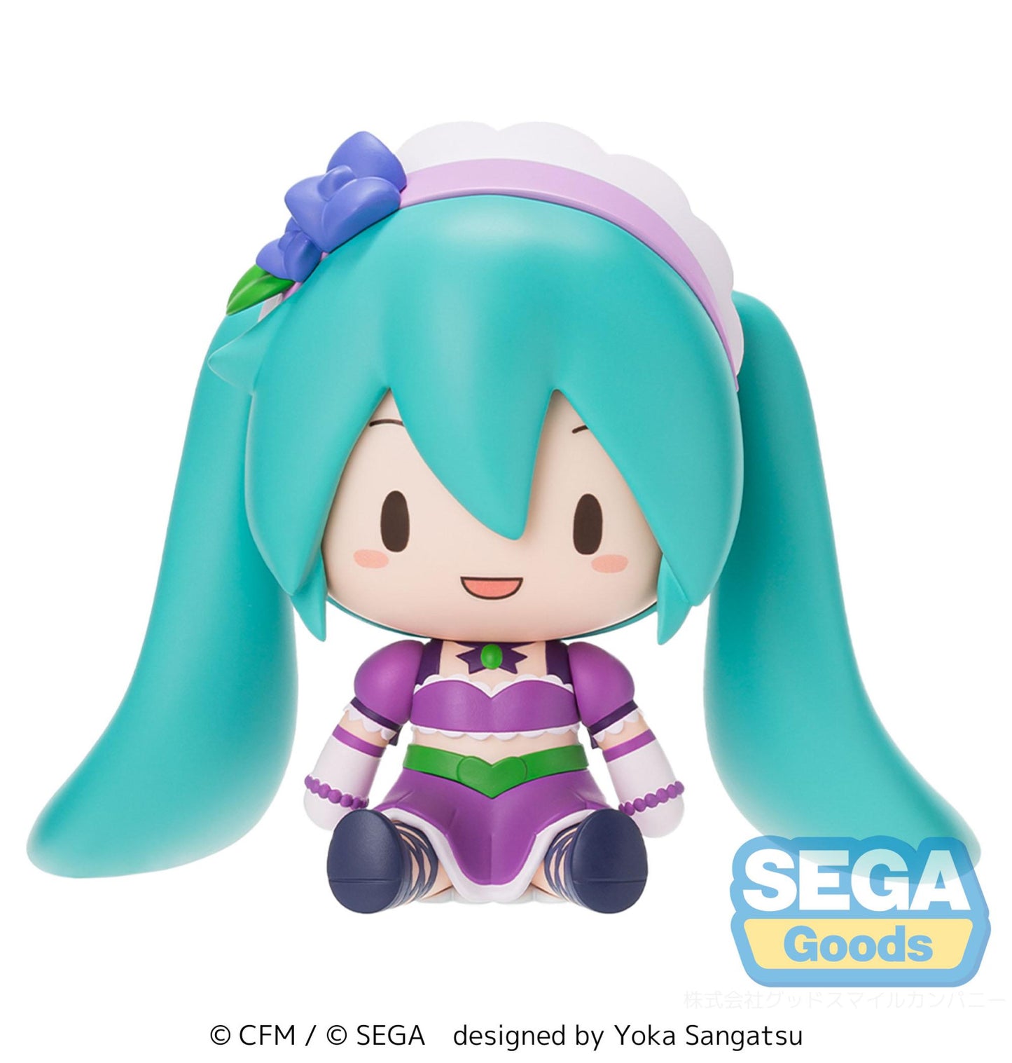Hatsune Miku x Love and Berry Dress Up and Dance! Fuwa Petit Chibi Figure Sparkly Purple