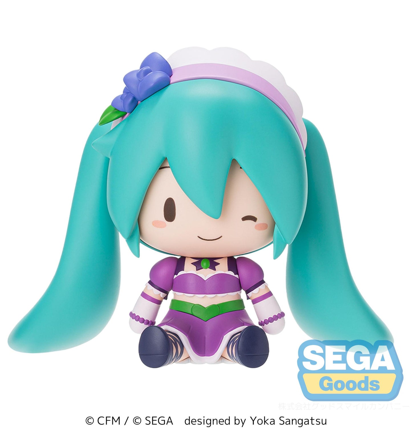 Hatsune Miku x Love and Berry Dress Up and Dance! Fuwa Petit Chibi Figure Sparkly Purple
