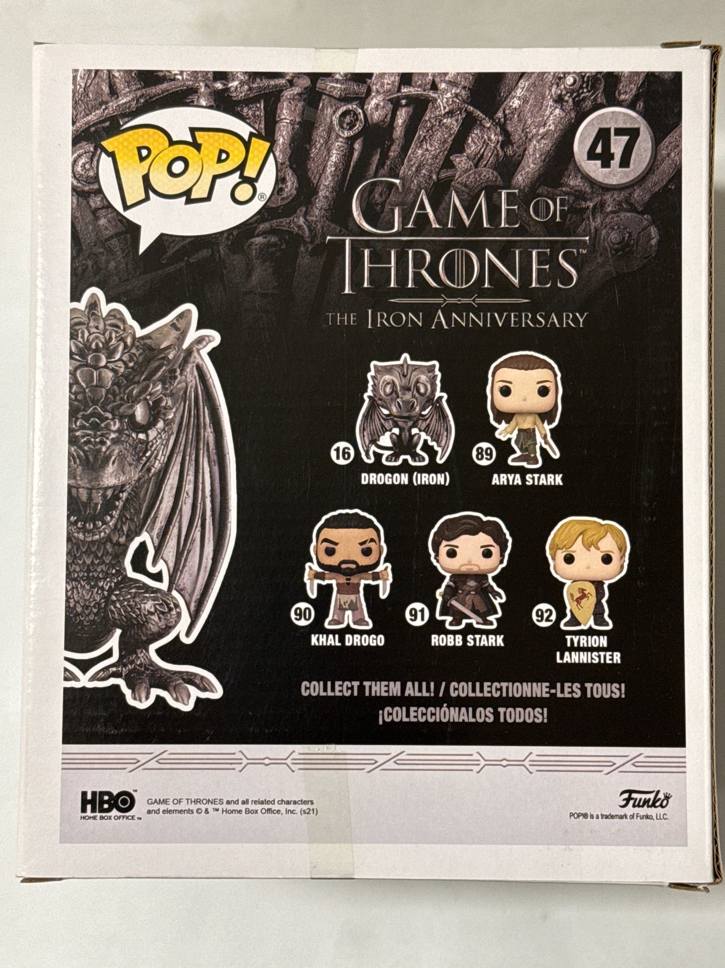 A Game of Thrones - Rhaegal Iron 6" US Exclusive Pop! Vinyl #47