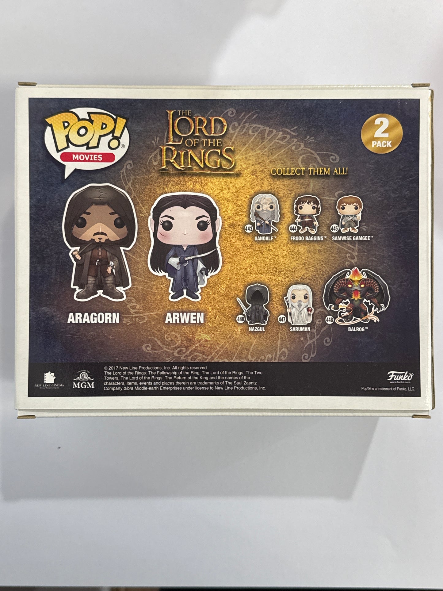 The Lord of the Rings - Aragorn & Arwen 2017 San Diego Summer Convention Exclusive 2 Pack Pop! Vinyl