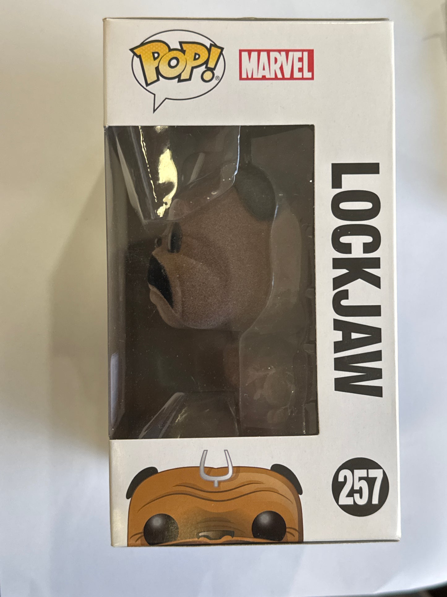 Marvel Comics - Lockjaw Flocked 2017 NYCC US Exclusive Pop! Vinyl #257