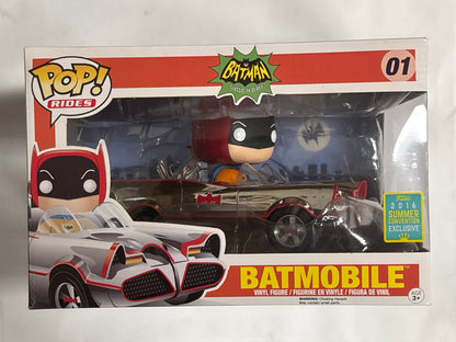 Batman - Batman w/ Chrome Batmobile 2016 Summer Convention Exclusive Pop Ride #01