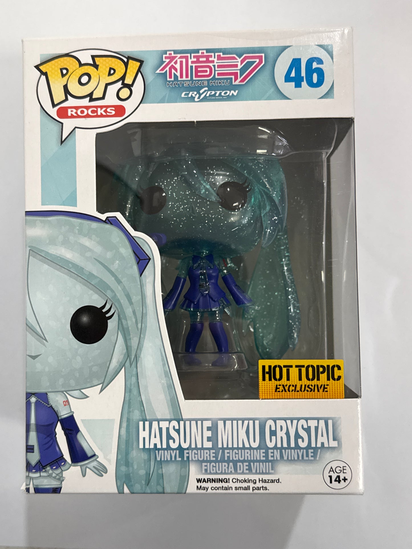 Hatsune Miku - Hatsune Miku Crystal Hot Topic Exclusive Pop Vinyl #46
