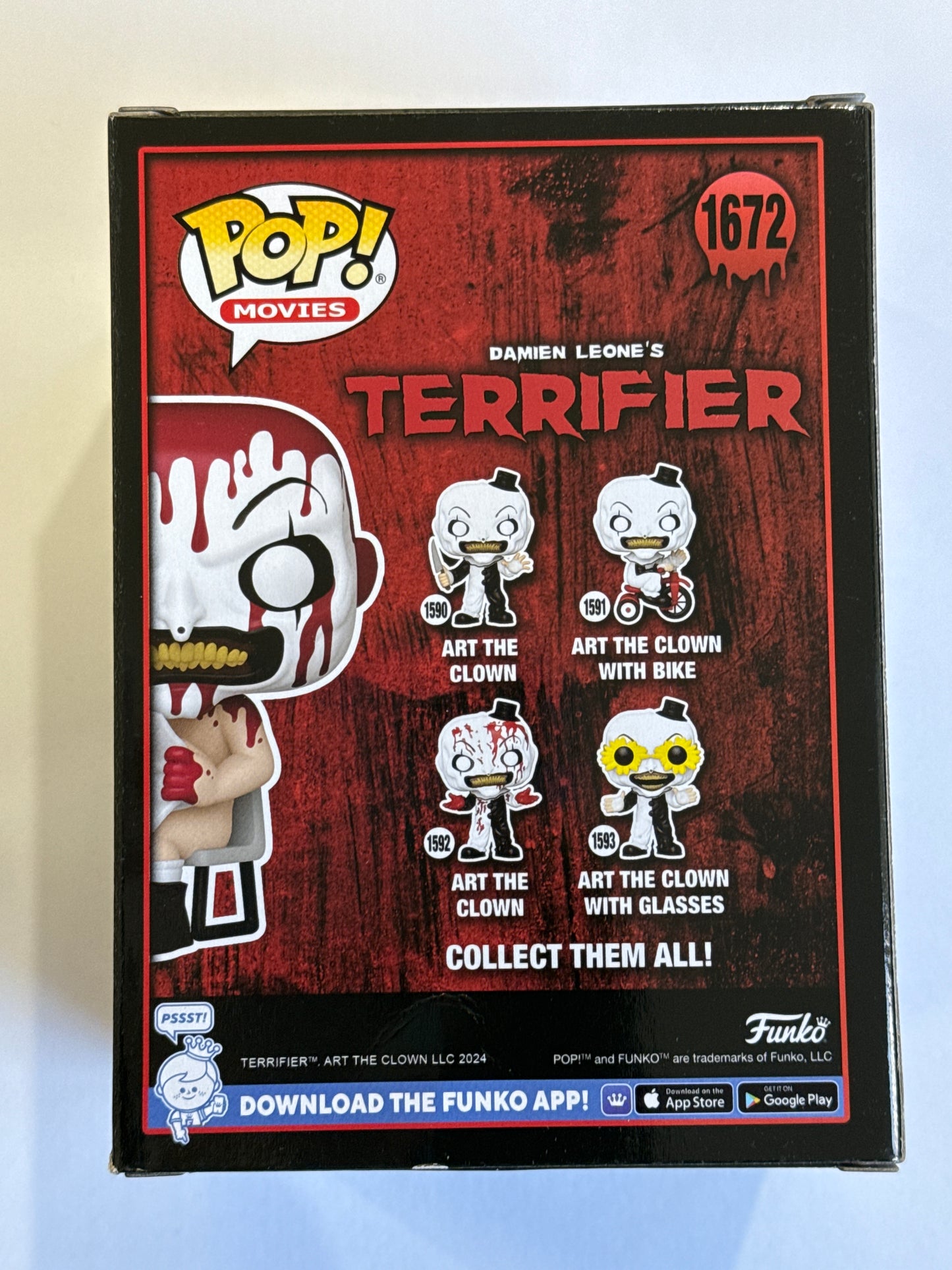 Terrifier - Art the Clown Sitting (Bloody) US Exclusive Pop! Vinyl #1672