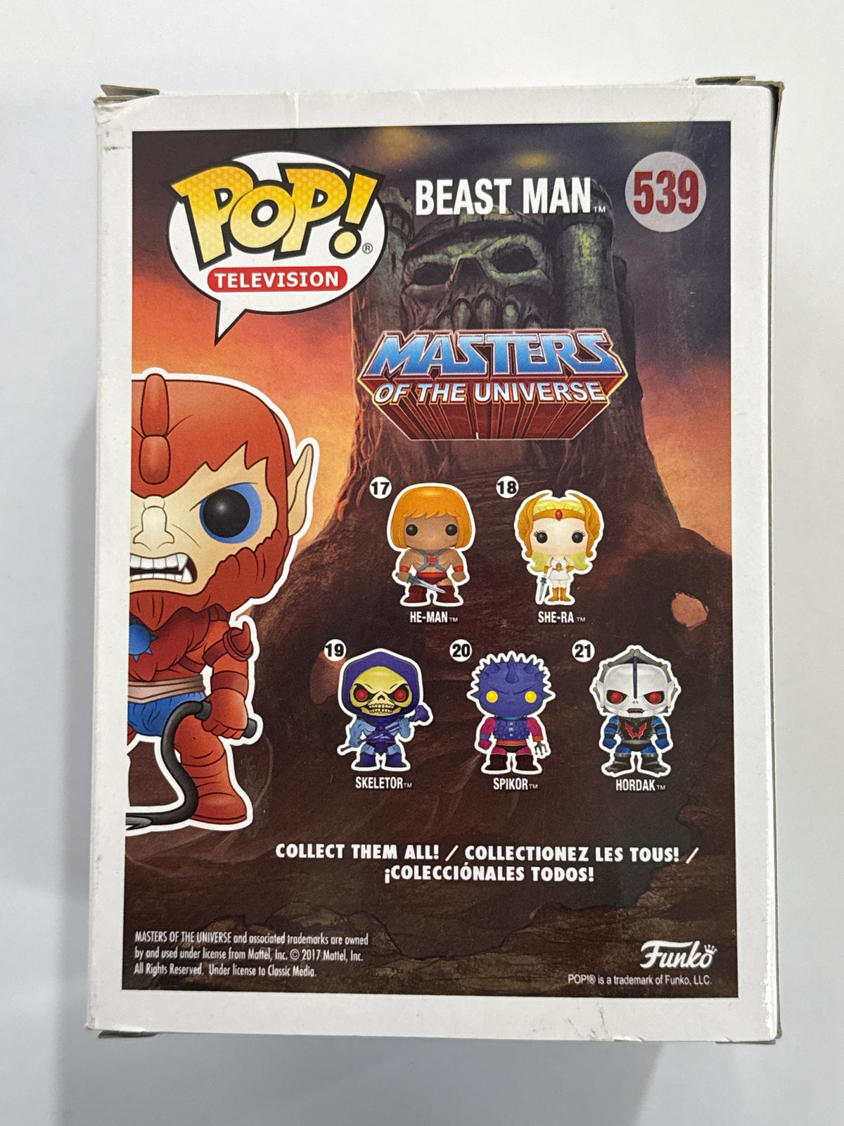 Masters of the Universe - Beast Man Flocked 2017 New York US Exclusive Pop! Vinyl  #539