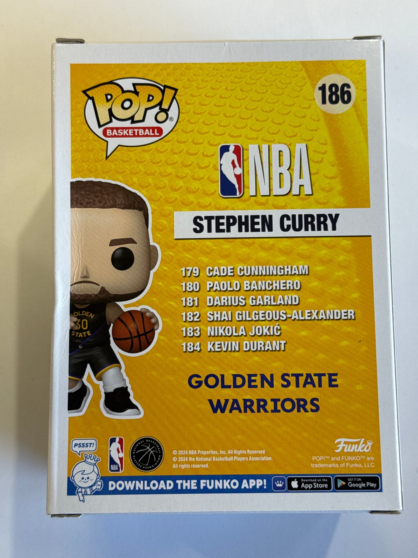 NBA: Warriors - Stephen Curry US Exclusive Pop! Vinyl #186