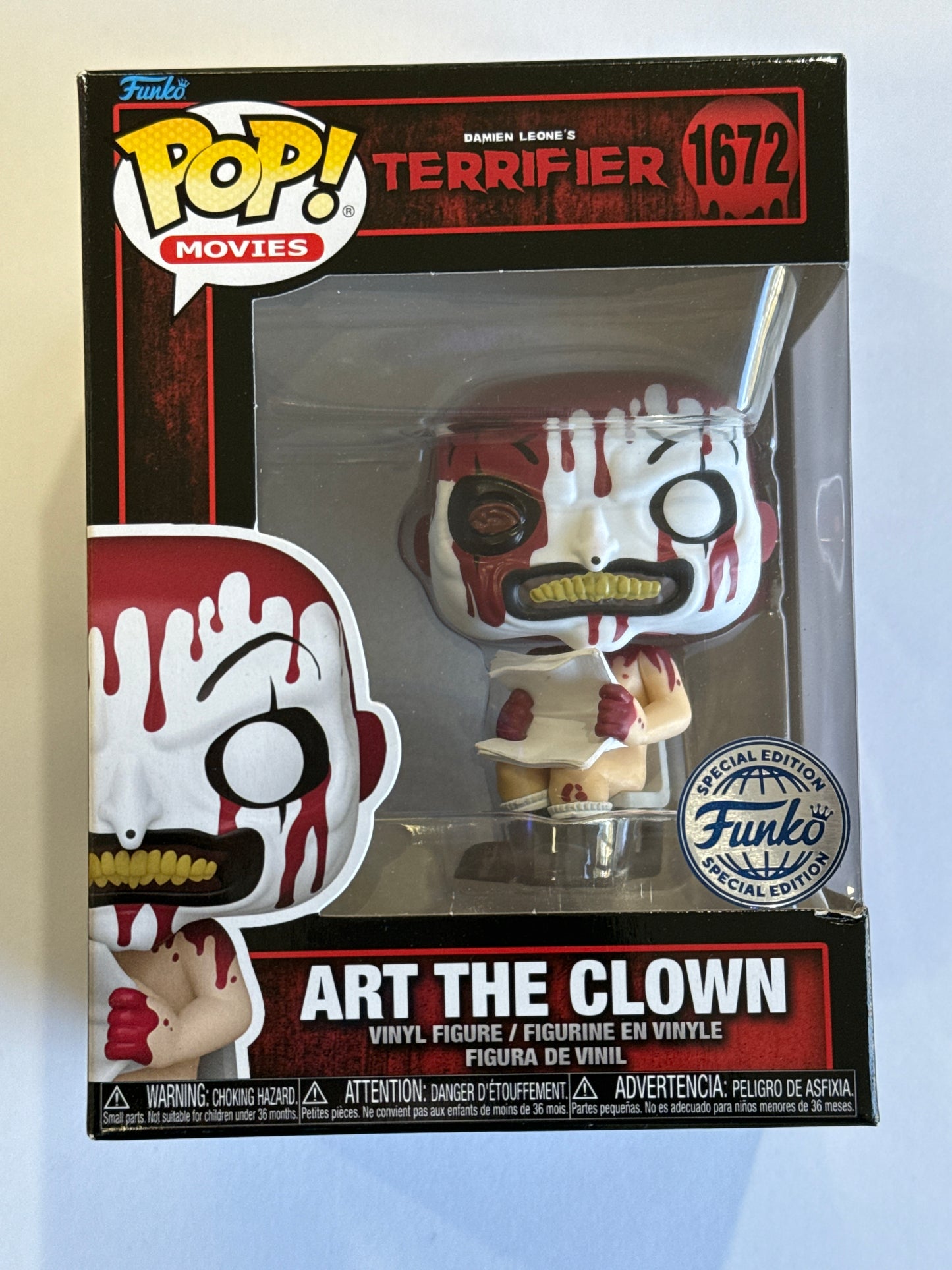 Terrifier - Art the Clown Sitting (Bloody) US Exclusive Pop! Vinyl #1672