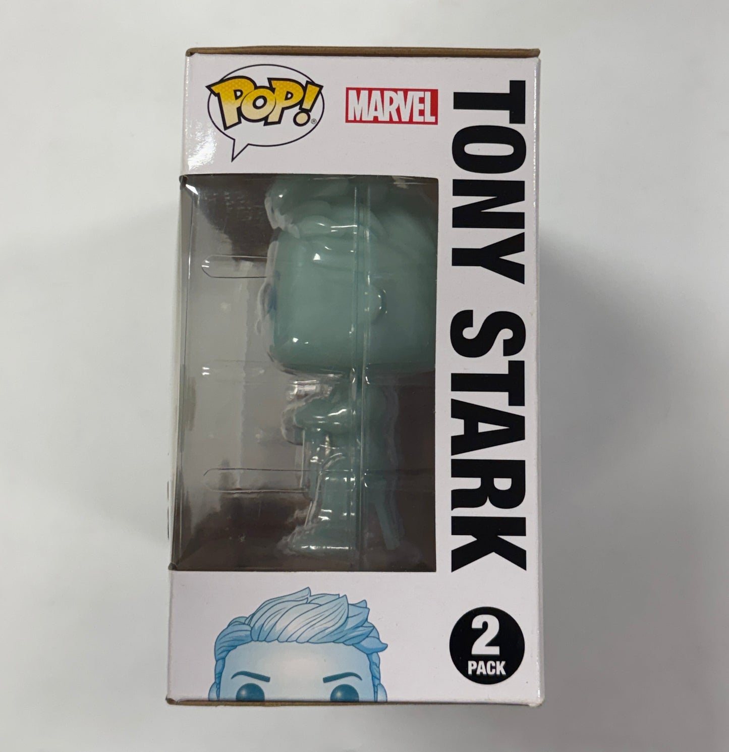 Avengers 4: Endgame - Morgan & Hologram Tony Glow with Helmet US Exclusive Pop! Vinyl 2-Pack