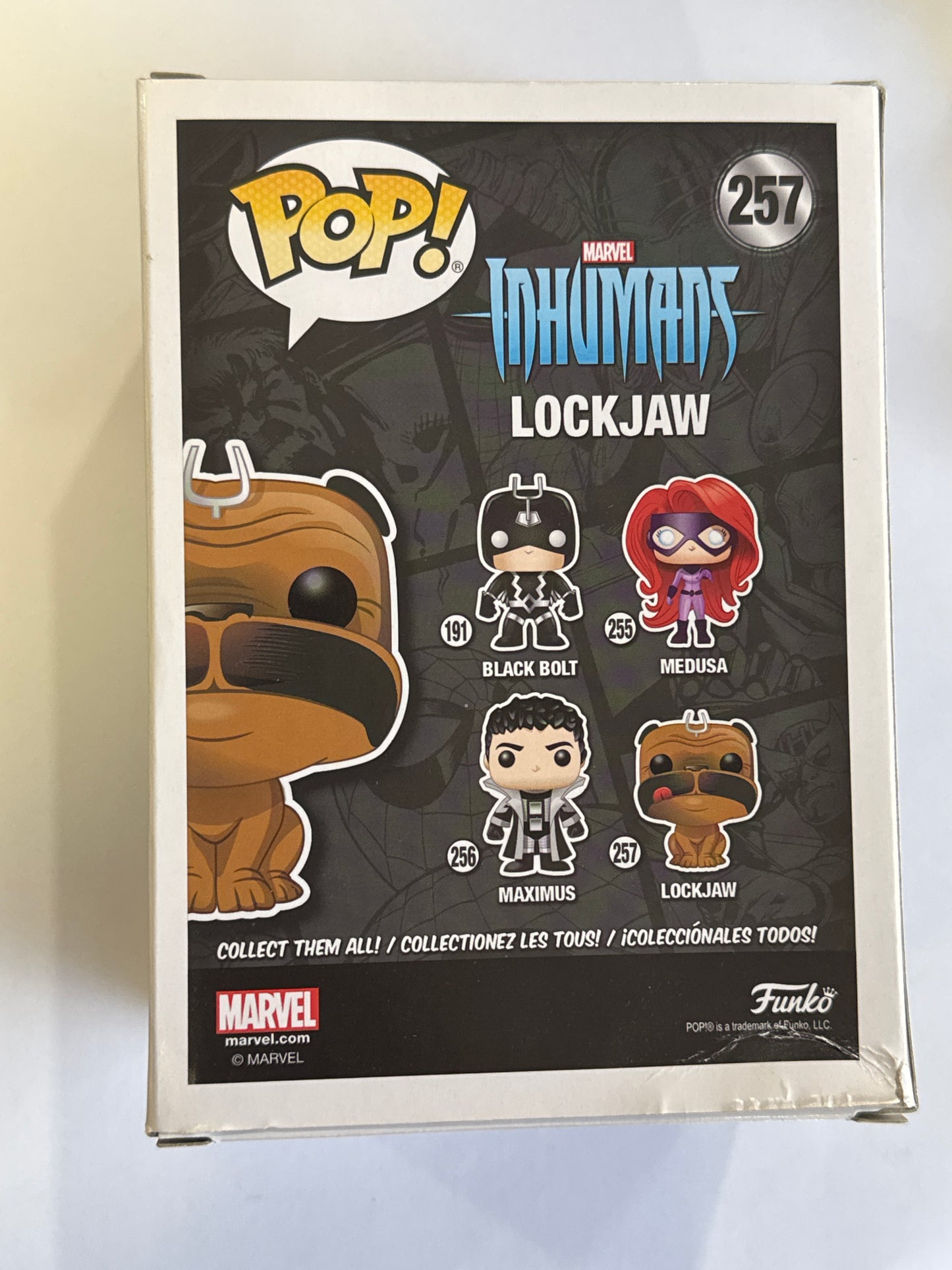Marvel Comics - Lockjaw Flocked 2017 NYCC US Exclusive Pop! Vinyl #257