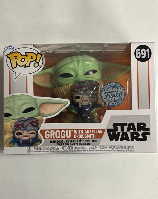 Star Wars: Mandalorian - Grogu with Anzellan  Driodsmith US Exclusive Pop! Vinyl #691