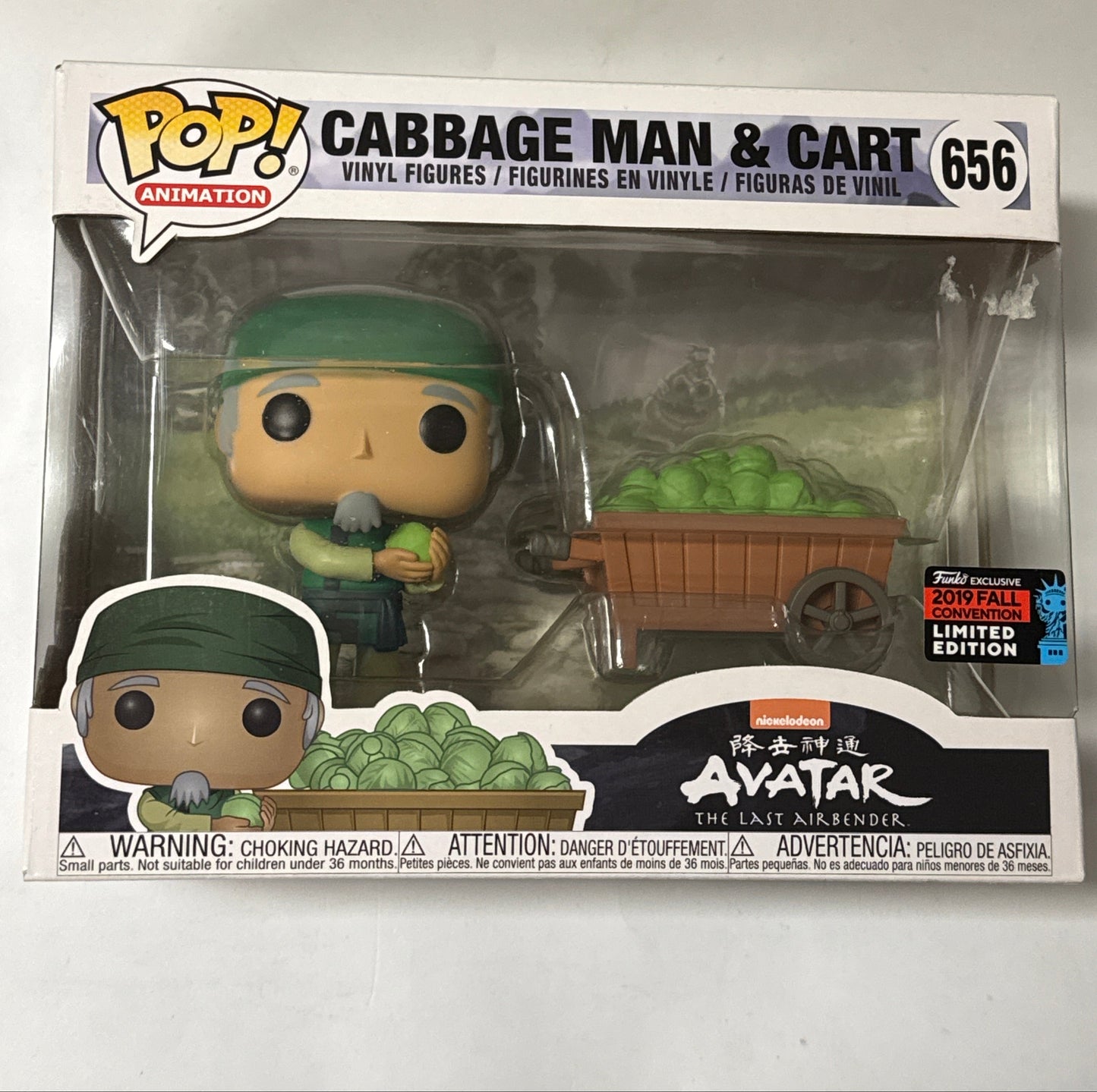 Avatar The Last Airbender - Cabbage Man & Cart NYCC 2019 US Exclusive Pop! Vinyl 2-pack