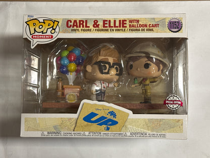 Up (2009) - Carl & Ellie w/Balloon Cart US Exclusive Pop! Moment #1152