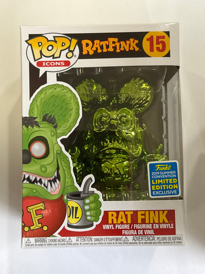 Rat Fink - Rat Fink Green Chrome 2019 SDCC Exclusive Pop! Vinyl #15