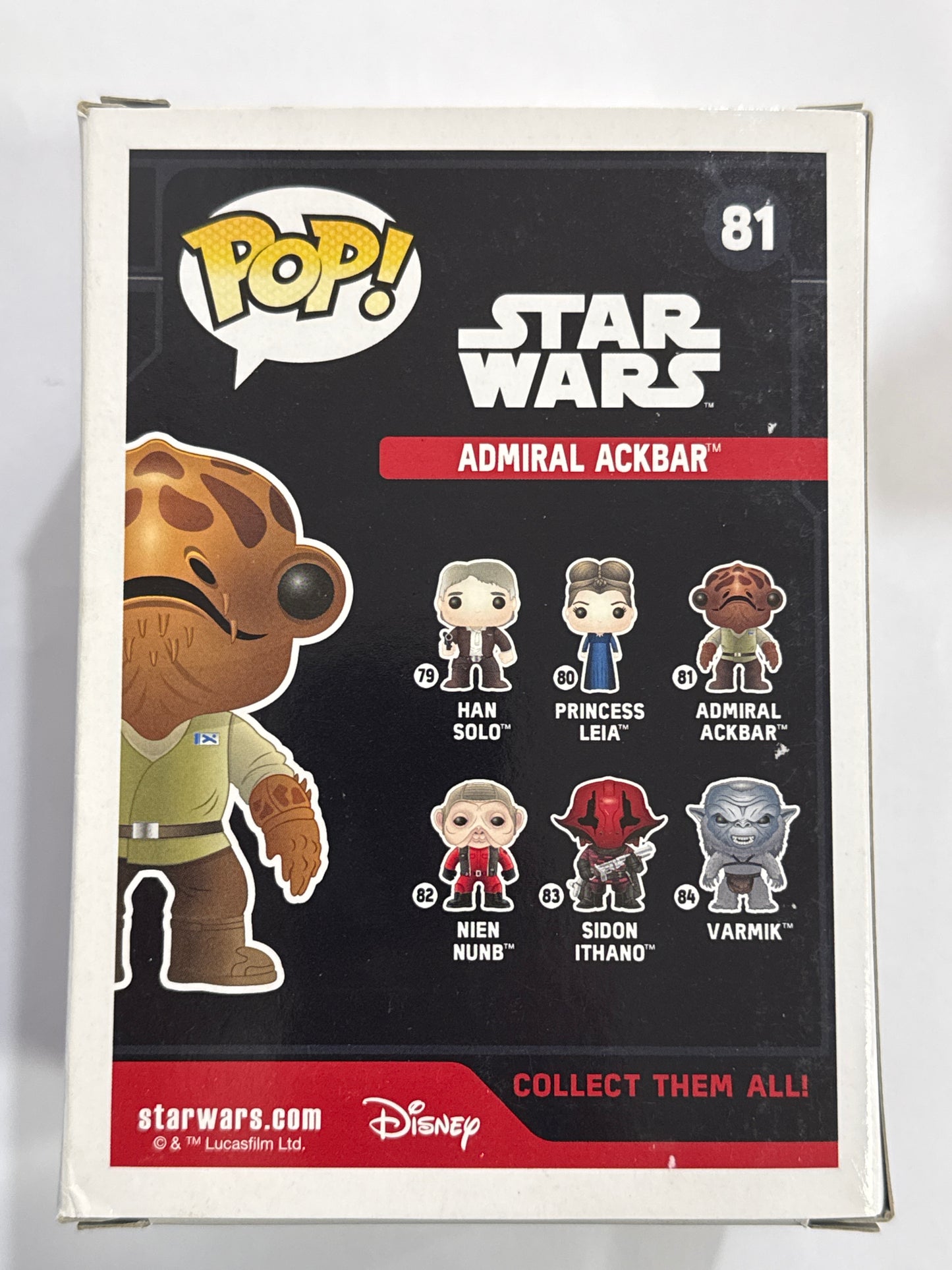 Star Wars - Admiral Ackbar Pop! Vinyl #81