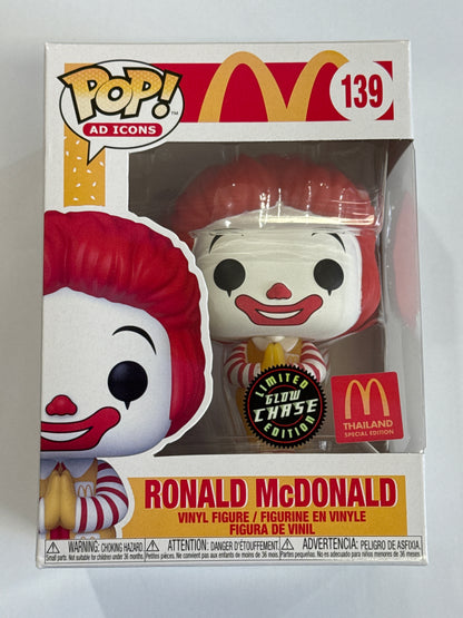 McDonald's - Ronald McDonald Thailand Special Edition Stickered CHASE Pop! Vinyl #139
