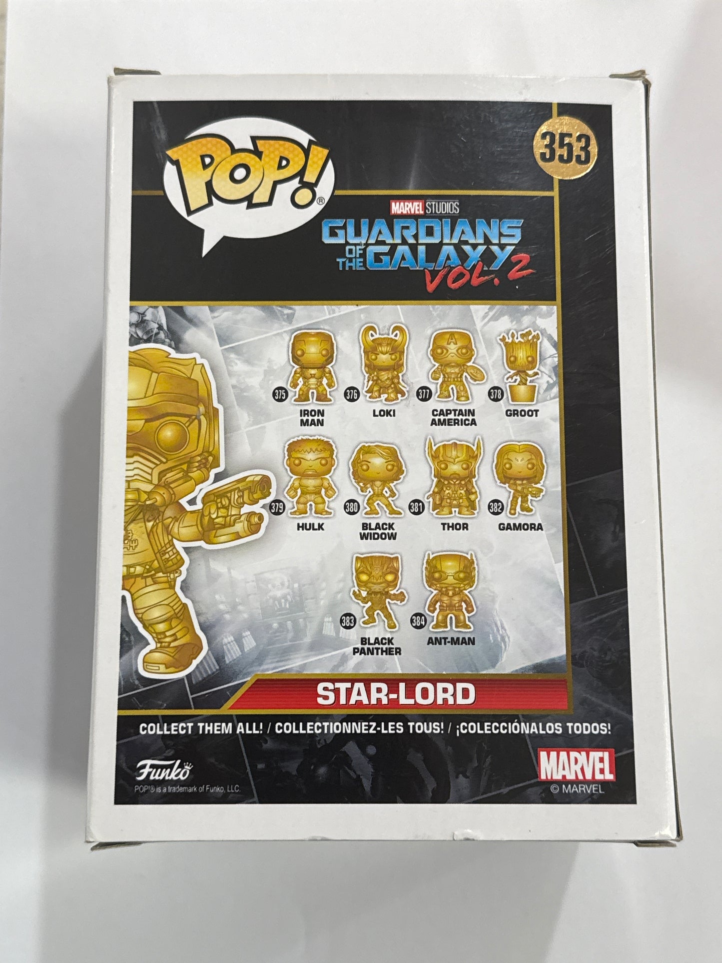 Marvel Studios - Star-Lord (Gold Chrome) Pop! Vinyl #353