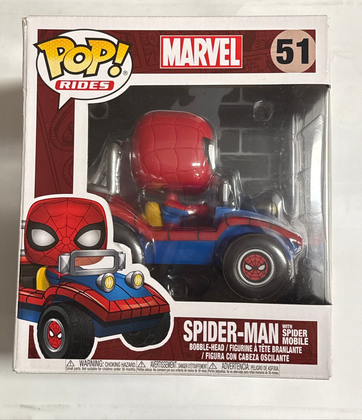 Marvel Comics - Spider-Man with Spider Mobile US Exclusive Pop! Ride #51