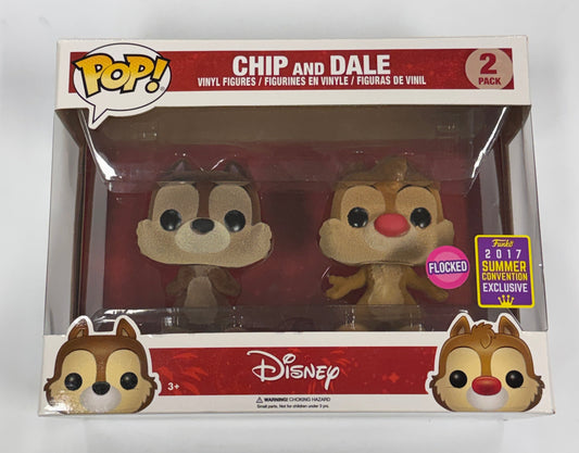 Disney - Chip & Dale Flocked 2017 SDCC US Exclusive  2-Pack Pop! Vinyl