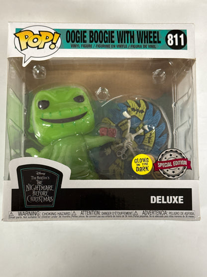 The Nightmare Before Christmas - Oogie Boogie with Spinwheel Neon US Exclusive Pop! Deluxe #811