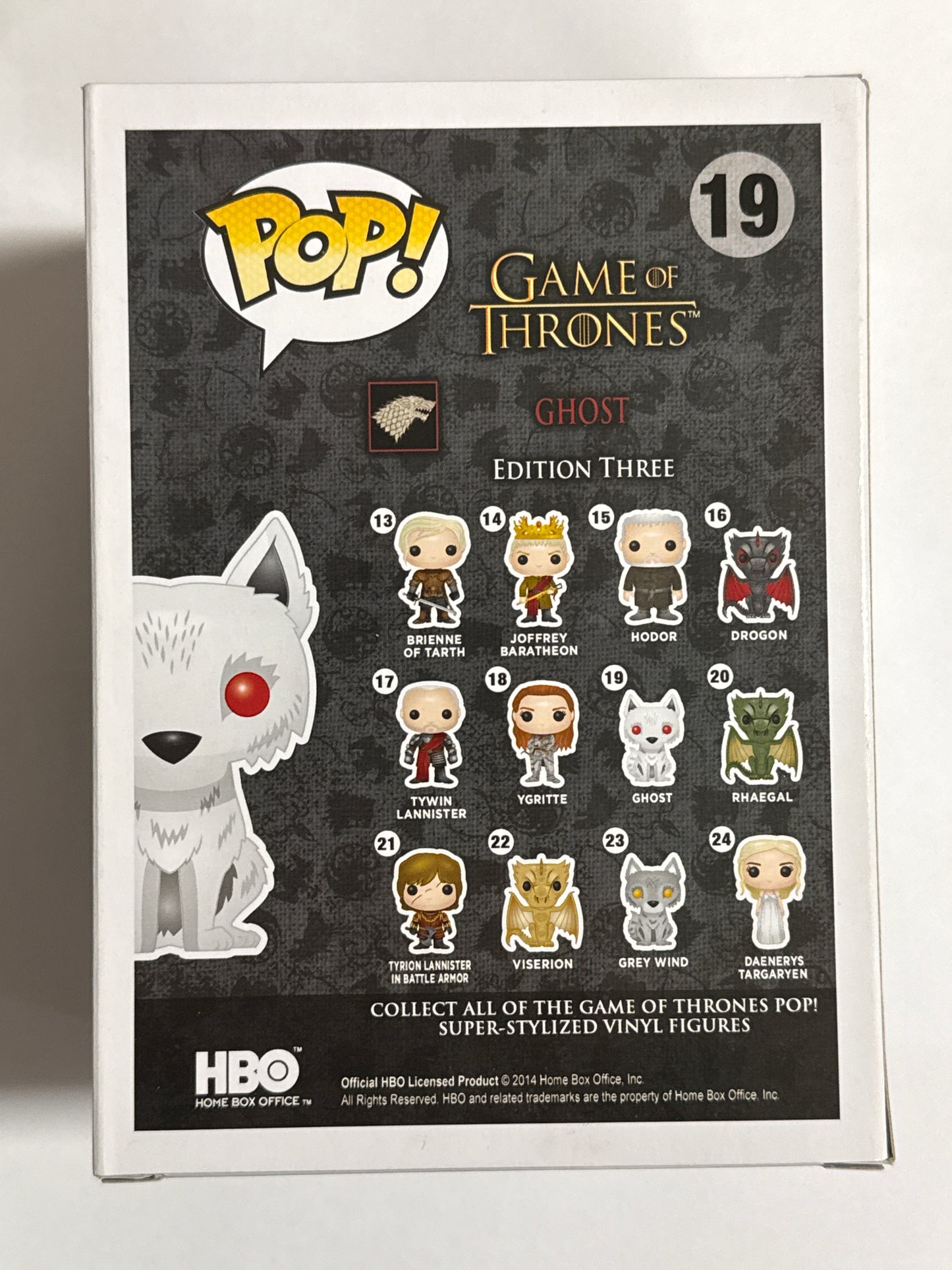 Game of Thrones - Ghost (Direwolf) Pop! Vinyl #19