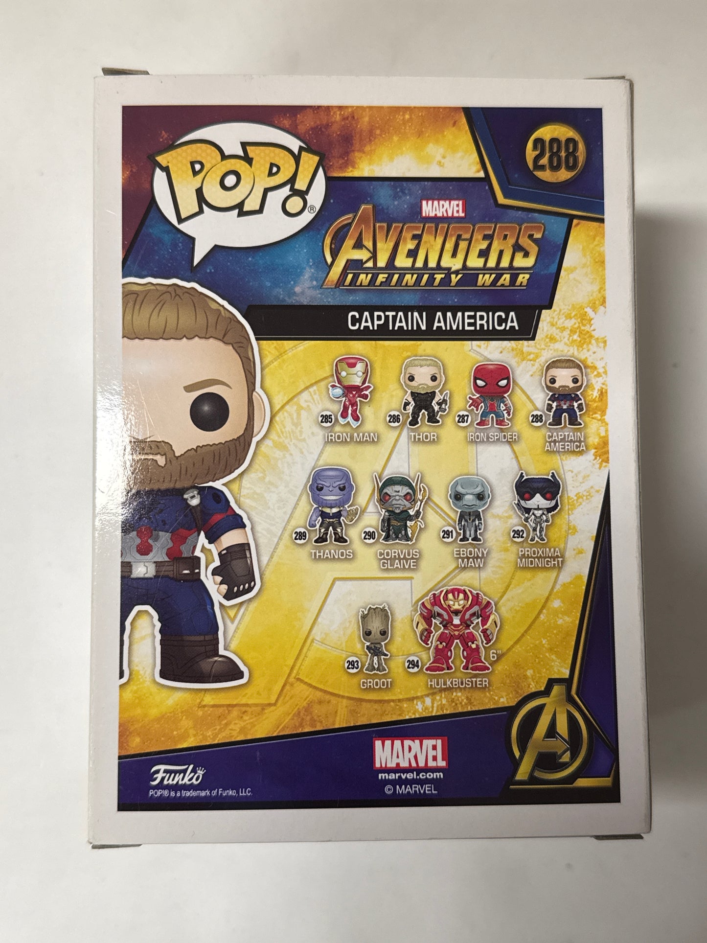 Avengers 3: Infinity War - Captain America Pop! Vinyl #288